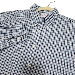 Brooks‎ Brothers Cotton Checked Men's Button-down Size Large